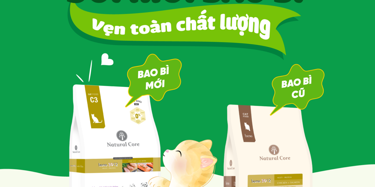 Natural Core Bene 3012 thay đổi bao bì mới